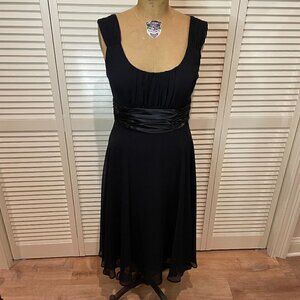CONNECTED APPAREL Dress Black Midi Size 12